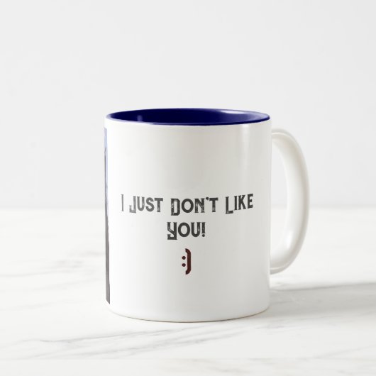 "I'm Not Grumpy" Mug de chat avec Mug design sarca (Devant droit)