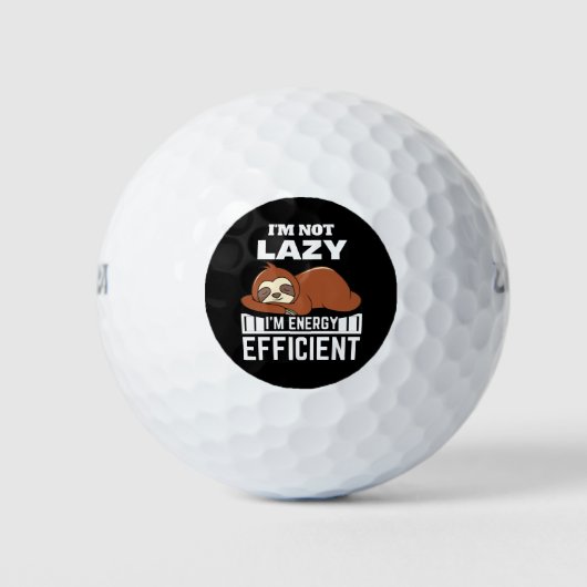 I'm Not Lazy I'm Energy Efficient Funny Sloth Golfballen (Voorkant)