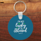 I'm Not Lucky I'm Blessed Shamrock St. Patricks Da Sleutelhanger (Voorkant)