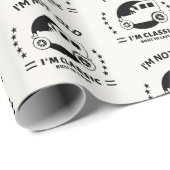 I'm not old I'm classic with old car Cadeaupapier (Rol Hoek)