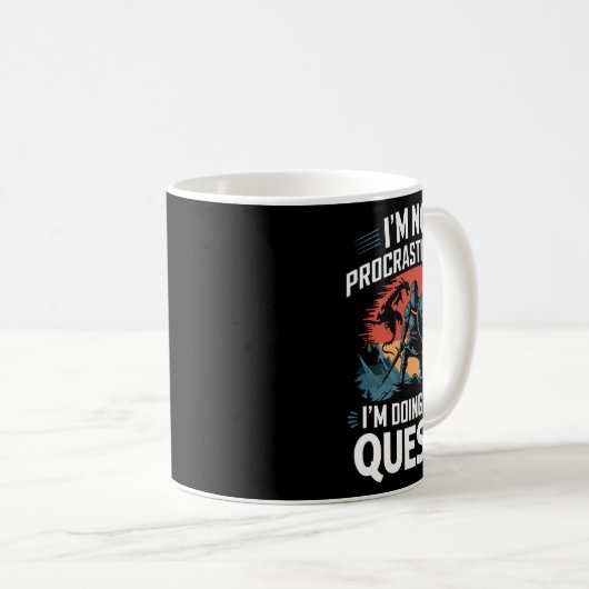I'm Not Procrastinating Funny Side Quests Gamer 4 Koffiemok (Voorkant rechts)