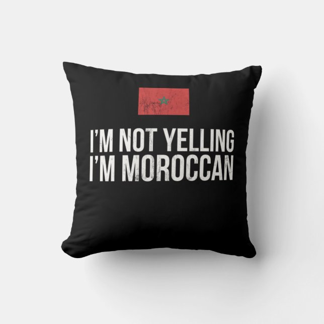IM Not Yelling IM Moroccan Morocco Flag  Kussen (Voorkant)