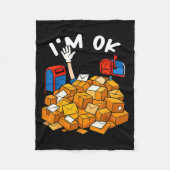 I'm Ok Funny Stal Worker Fleece Deken (Voorkant)