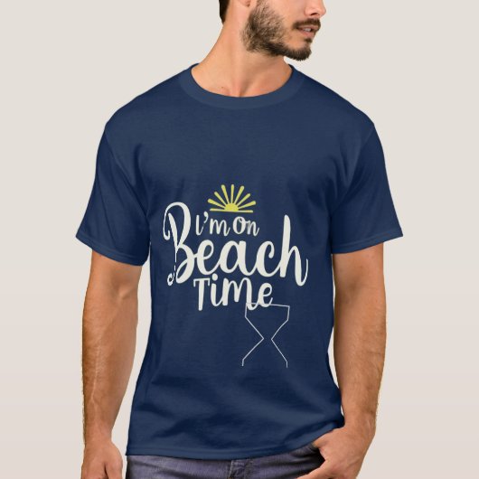 I'm On Beach Time – Minimal Summer Tee T-shirt (Voorkant)