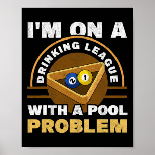IM op een Drink competitie met een zwembad problee Poster