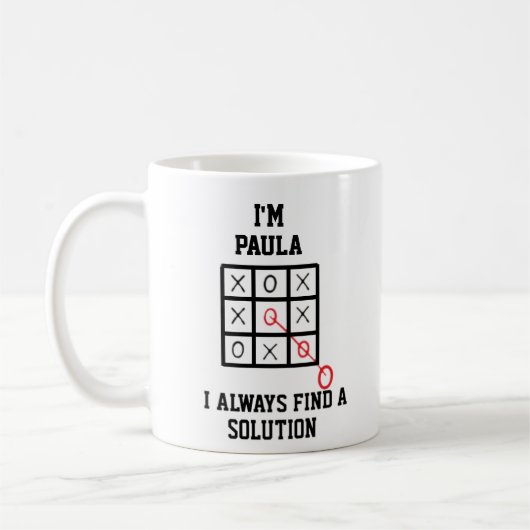 Im Paula Je Trouve Toujours Une Solution Mug (Gauche)