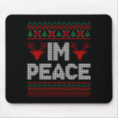 I'm Peace Couple Matching Christmas Ugly Sweater  Muismat (Voorkant)