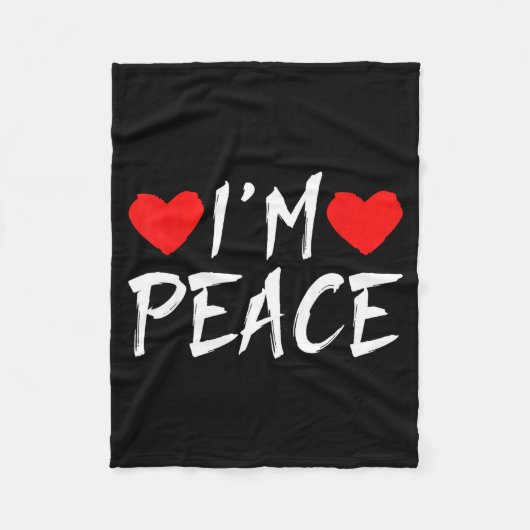 I'm Peace Funny Couples Tee Valentine's Day Couple Fleece Deken (Voorkant)