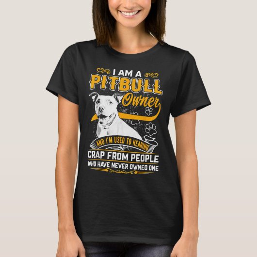 Im Pit Bull Terrier Eigenaar Hond Liefde R Pap Mam T-shirt (Voorkant)