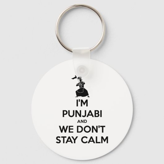 Im Punjabi And We Dont Keep Calm Baby Sleutelhanger (Voorkant)