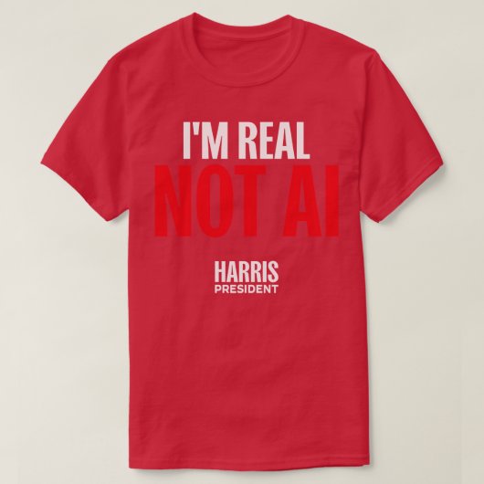 IM REAL NOT AI HARRISWALZ TShirt (Design devant)