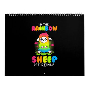Im regenboogschaap van familie   Kute Sheep Design Kalender