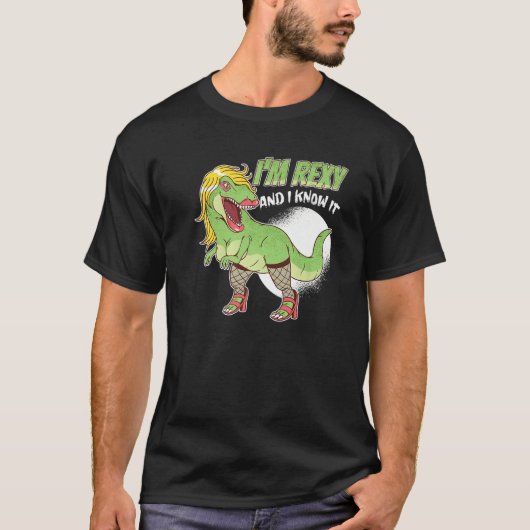 I'm Rexy And I Know It Cute Rex  Dinosaur T-shirt (Voorkant)