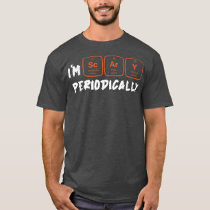 Im Scary Periodical Lazy Halloween Costume Scien T-shirt