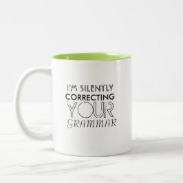 I'm silently correcting your grammar 2-Tonad mugg Tweekleurige Koffiemok