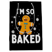 I'm So Baked Gingerbread Man Christmas Cookie Bake Medium Cadeauzakje (Voorkant)