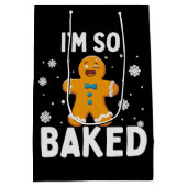 I'm So Baked Gingerbread Man Christmas Cookie Bake Medium Cadeauzakje (Achterkant)