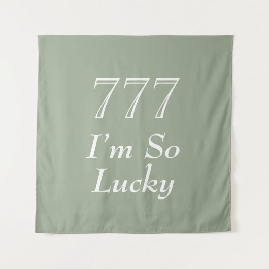 I'm So Lucky 777 Angel Number Tapestry Wandkleed (Voorkant)