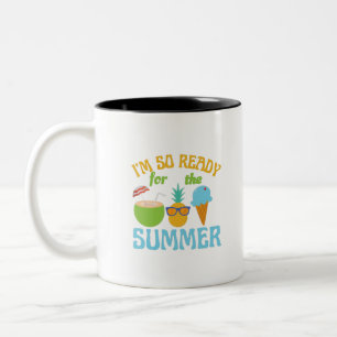 Im So Ready For The Summer-Summer-Beach-Ocean Tweekleurige Koffiemok