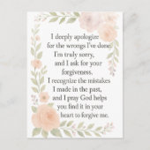 I'm Sorry/Apology\ Forgiveness Floral Briefkaart (Voorkant)