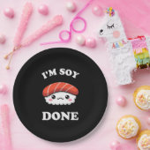 I'm Soy done Kawaii Sushi Papieren Bordje (Feest)