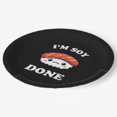 I'm Soy done Kawaii Sushi Papieren Bordje (Gekanteld)