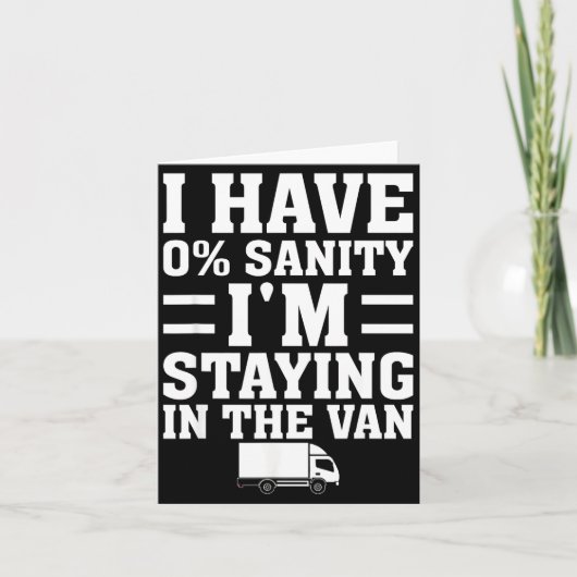 I'm Staying In Tha Van Phasmophobia Funny Gamer Me Kaart (Voorkant)