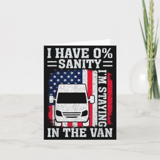 I'm Staying In Tha Van Phasmophobia Funny Man Wome Kaart (Voorkant)