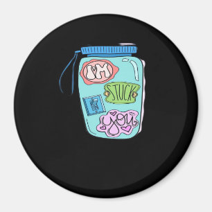 Im Stuck On You Sticker Minimaal Liefdesontwerp Magneet