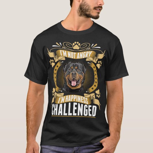 Im T-shirt de chien de rottweiler de bonheur (Devant)
