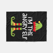 I'm The Angry Elf Matching Christmas Elf Shirt Fleece Deken (Voorkant (Horizontaal))