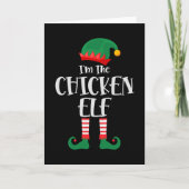 Im the Chicken Elf Matching Kerstmis Kaart (Voorkant)