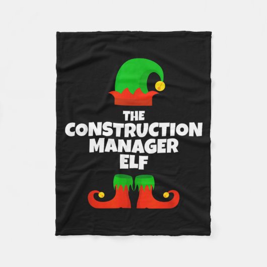 I'm The Construction Manager Elf Family Pajama Chr Fleece Deken (Voorkant)