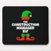 I'm The Construction Manager Elf Family Pajama Chr Muismat (Voorkant)
