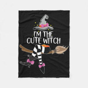 Im The Cute Witch Halloween Matching Group Costume Fleece Deken