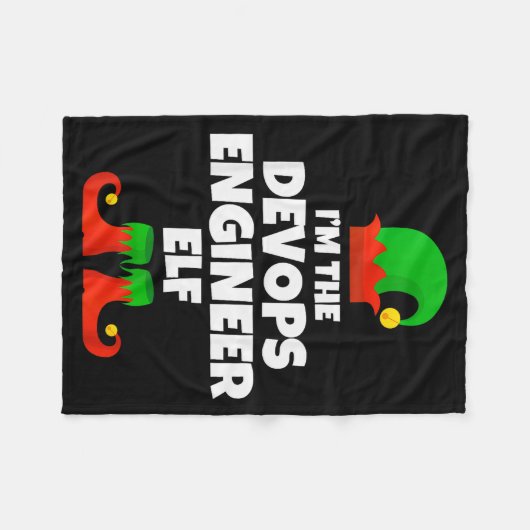 I'm The Devops Engineer Elf Family Pajama Christma Fleece Deken (Voorkant (Horizontaal))
