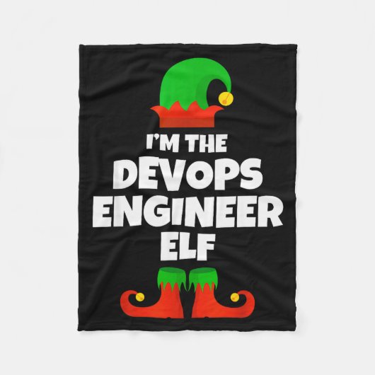 I'm The Devops Engineer Elf Family Pajama Christma Fleece Deken (Voorkant)