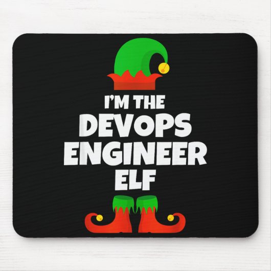 I'm The Devops Engineer Elf Family Pajama Christma Muismat (Voorkant)