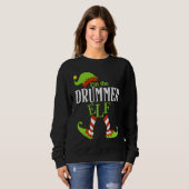 I'm The DRUMMER Elf Family Group Matching PJ Chris Trui (Voorkant volledig)