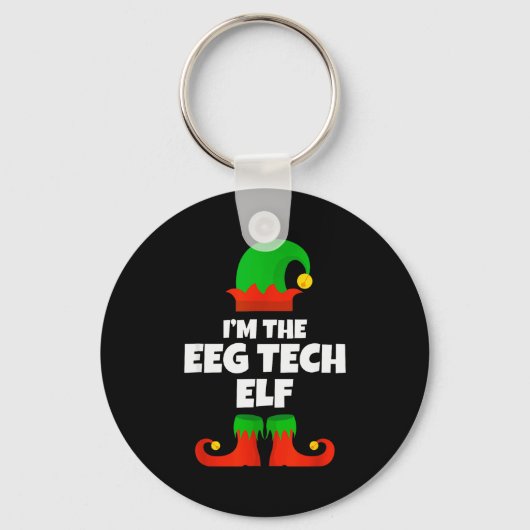 I'm The Eeg Tech Elf Family Pajama Christmas Funny Sleutelhanger (Voorkant)