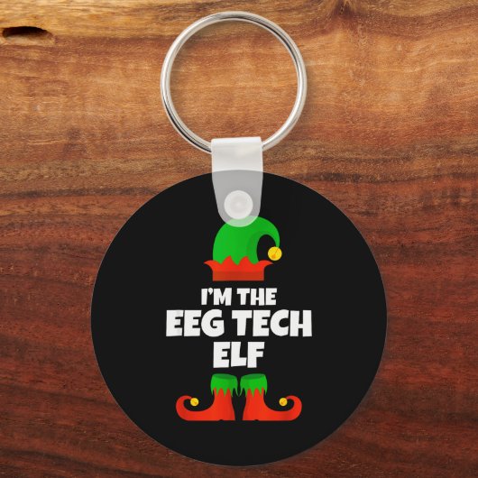 I'm The Eeg Tech Elf Family Pajama Christmas Funny Sleutelhanger (Voorkant)