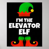 I'm The Elevator Elf Family Pajama Christmas Funny Poster (Voorkant)