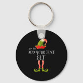 Im The Elf Add Your Text Christmas Sleutelhanger (Voorkant)