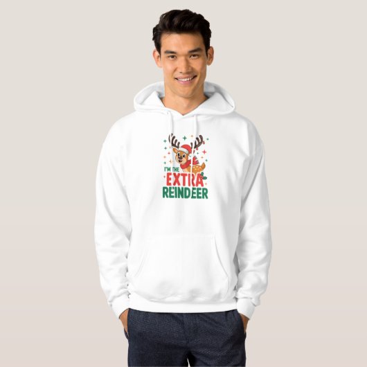 Im The extra reindeer christmas Hoodie (Voorkant volledig)