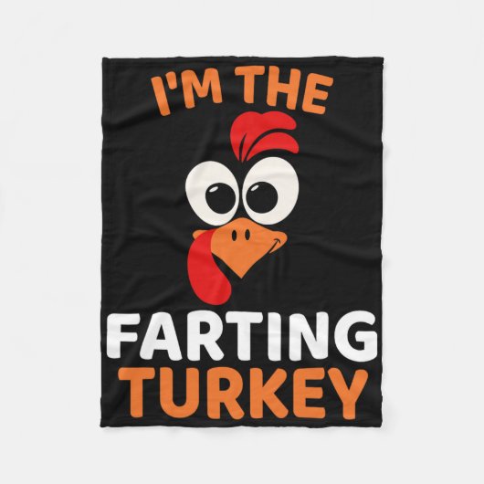 I'm The Farting Turkey  Fleece Deken (Voorkant)