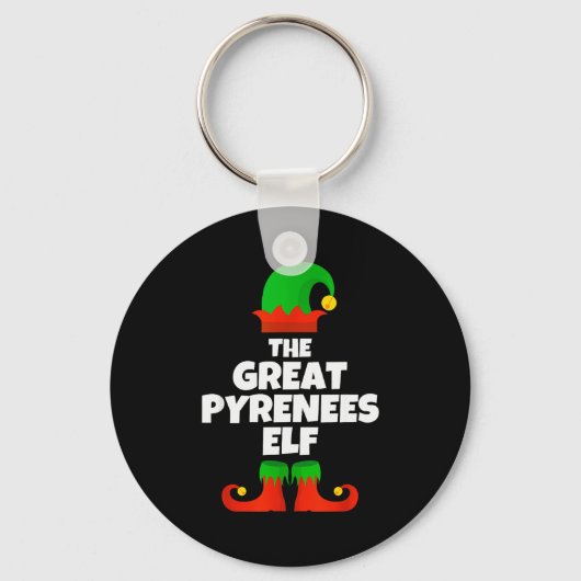 I'm The Great Pyrenees Elf Family Pajama Christmas Sleutelhanger (Voorkant)