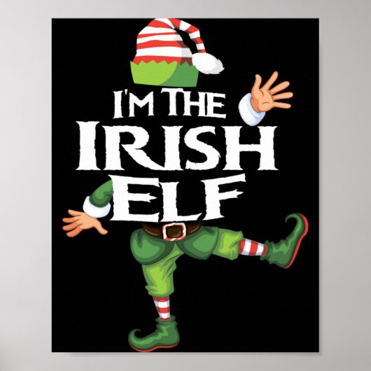 Im The Irish Elf Christmas Eve Xmas Elf Squad Cos  Poster (Voorkant)