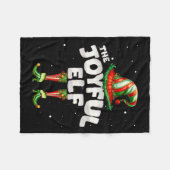 I'm The Joyful Elf Family Matching Group Christmas Fleece Deken (Voorkant (Horizontaal))