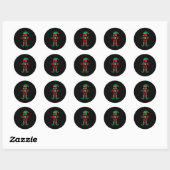 Im The Karate Elf Matching Kerstmis Ronde Sticker (Vel)