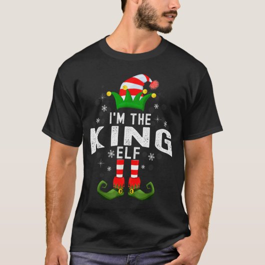 I'm The King Elf Christmas Family Pjs Costume T-shirt (Voorkant)